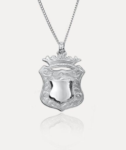 crown shield pendant